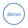 80 mm jednokratni PS poklopac za šalice icon