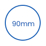 90 mm jednokratni PS poklopac za šalice icon